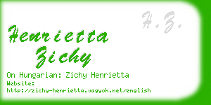 henrietta zichy business card